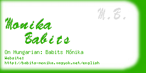 monika babits business card